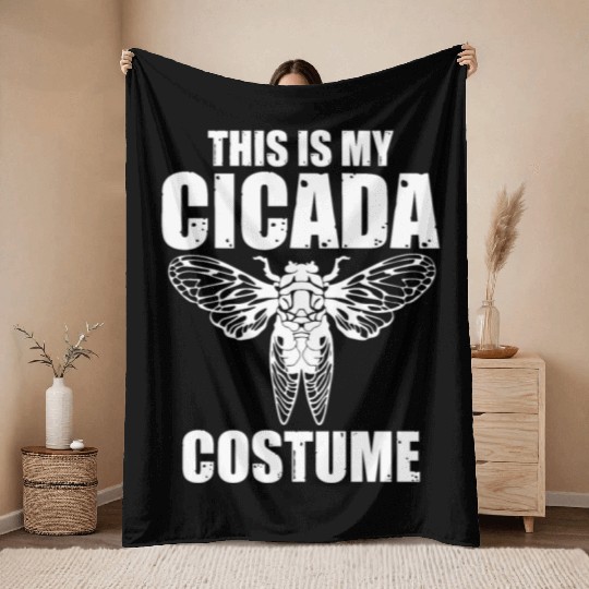 This Is My Cicada Costume, Funny Cicada Invasion Throw Blankets