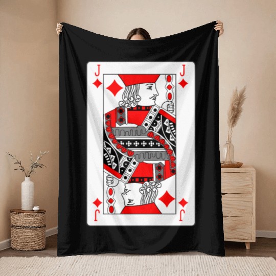 jack Playing card Throw Blankets