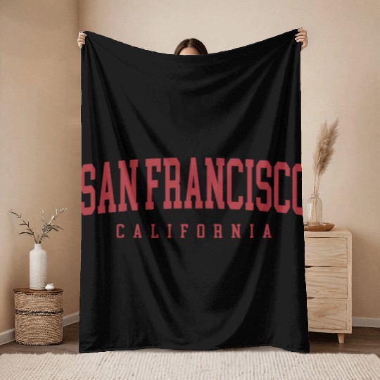 San Francisco California Throw Blankets
