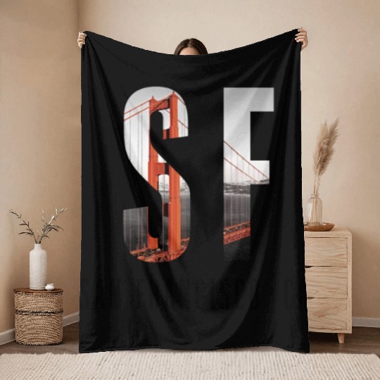 San Francisco CA Throw Blankets