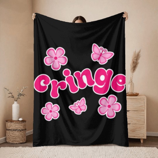 Cringe Throw Blankets