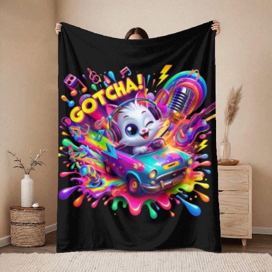 Galactic Vibes: Plosion of Splashes - GoTcha! Throw Blankets