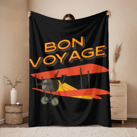 Bon Voyage Throw Blankets