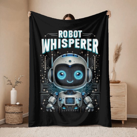 Robotics Engineer Robot Whisperer Throw Blankets