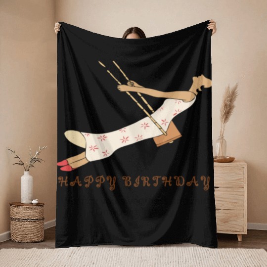 Birthday Bliss- Where Sweetness Meets Joy Throw Blankets