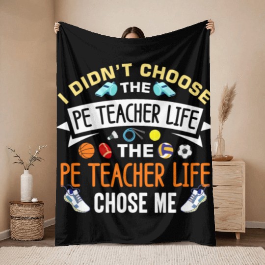 Inspiring Physical Education Teacher Design for PE Throw Blankets