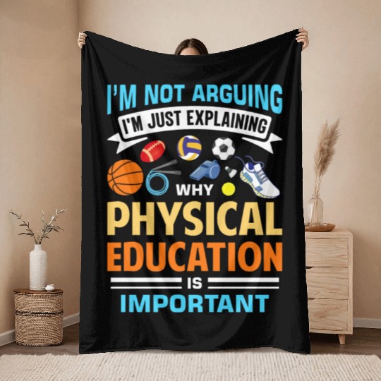 Inspiring Physical Education Teacher Design for PE Throw Blankets