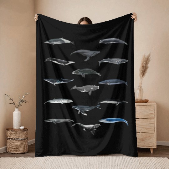 Different Whale Species Biology Types Of Whales Throw Blankets