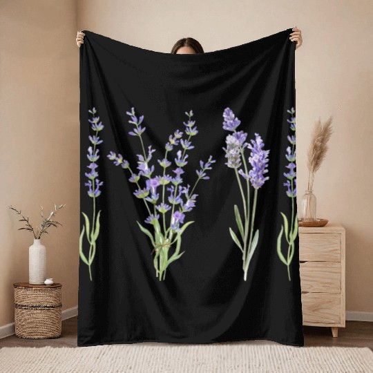 lilac beauty Throw Blankets