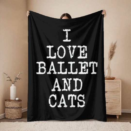 Elegant Ballet Dancer Graceful Moves Throw Blankets