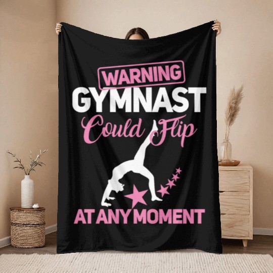 Elegant Ballet Dancer Graceful Moves Throw Blankets