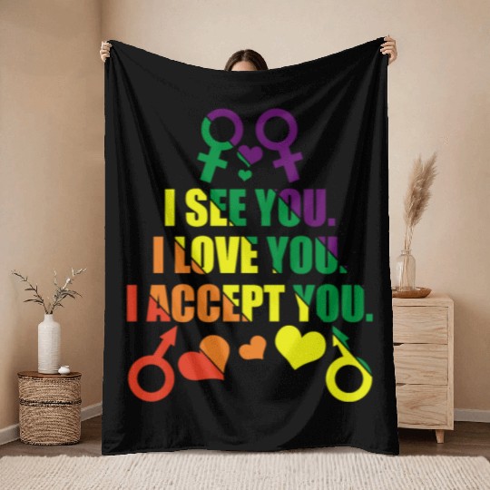 Pride month LGBTQ Throw Blankets