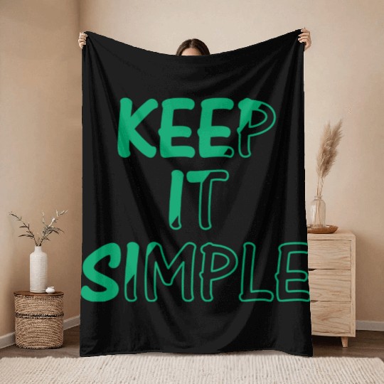 keep it simple Throw Blankets