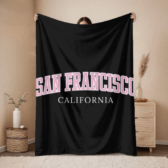 San Francisco California Throw Blankets