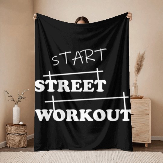 Fun calisthnics street workout generation Z school Throw Blankets