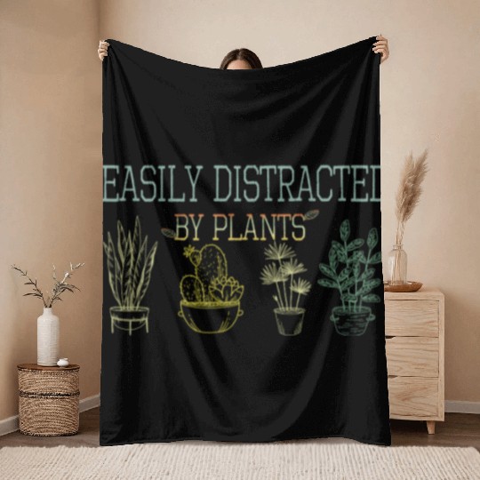 It's not hoarding if its plants Funny Plant Lover Throw Blankets