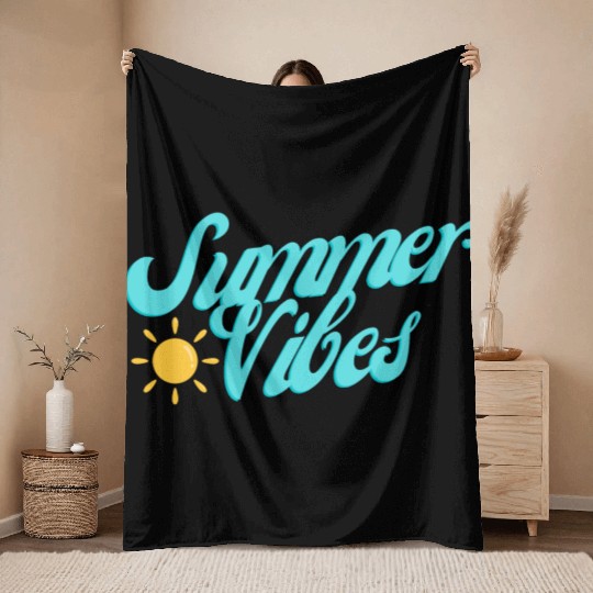 Summer Vibes Throw Blankets