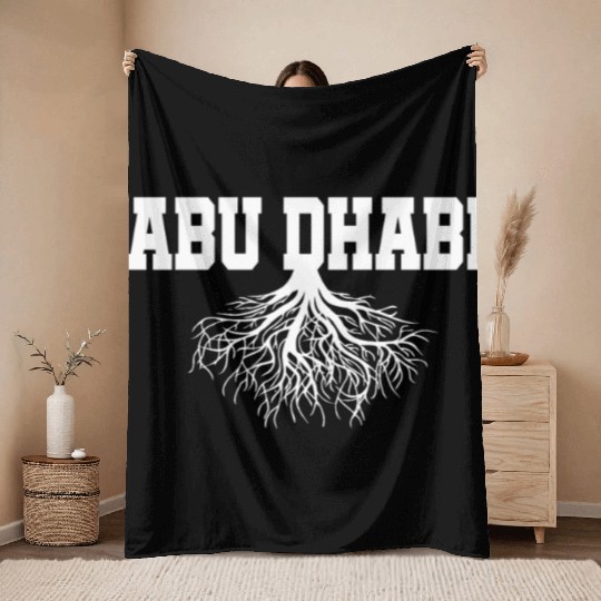 Explore UAE Emirates Abu Dhabi Dubai Design Throw Blankets