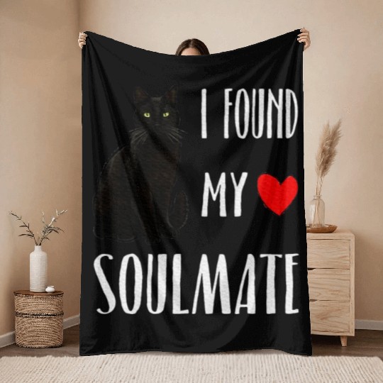 I Found My Soulmate Bombay Cat Lover Best Friend Throw Blankets