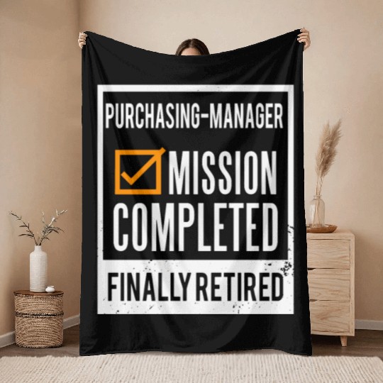 Retirement - Retired Purchasing-Manager Throw Blankets