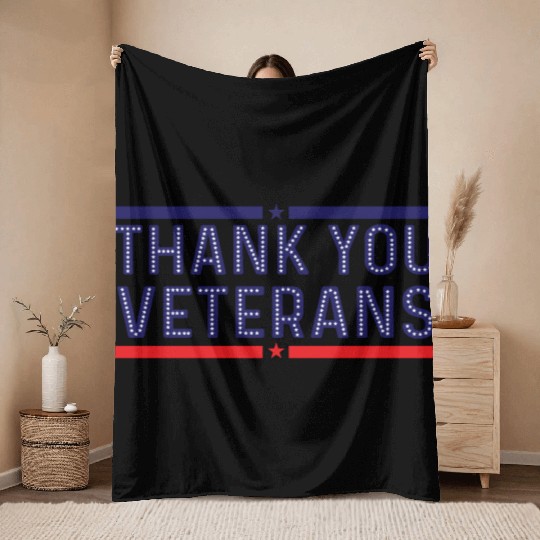 THANK YOU VETERANS Throw Blankets