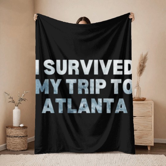 My Trip Traveler Vacation Atlanta Throw Blankets