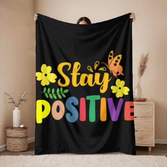 Stay Positive with Sunshine and Butterflies Throw Blankets
