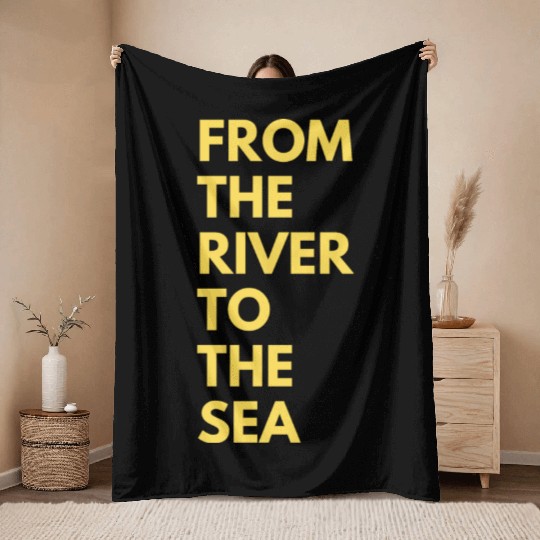 from the river to the sea Throw Blankets