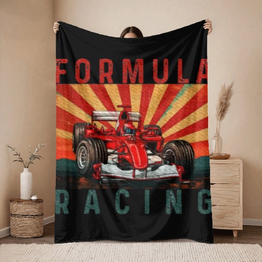 Formula Racing Lovers Race Car fan Throw Blankets