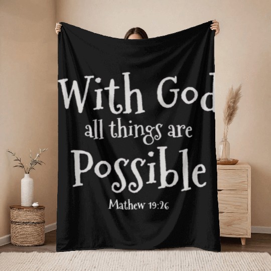Faith Over Fear Inspirational Christian Design Throw Blankets