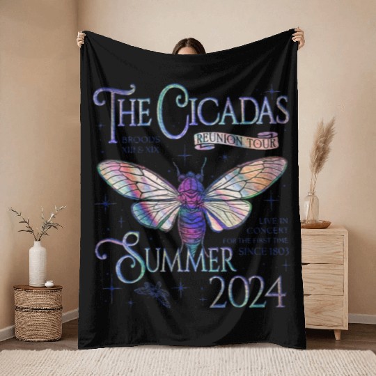 Cicada Nature Lover The Cicadas Reunion Tour Throw Blankets
