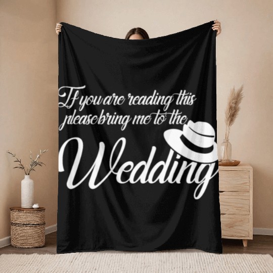 Bride Groomsmen Groom Wedding Throw Blankets