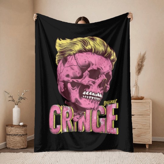 Cringe Throw Blankets