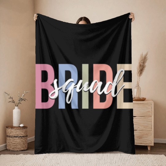 Bridal Party Bridesmaid Bachelorette Party Throw Blankets