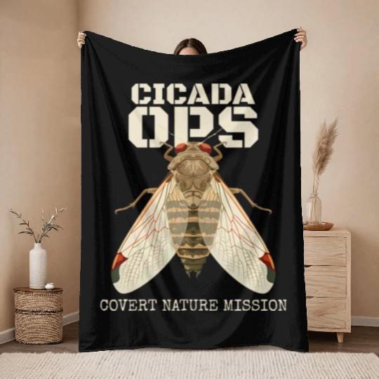 Cicada-Entomology-Insect-Nature- Throw Blankets
