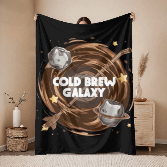 Cold Brew Galaxy: Stellar Coffee For Coffee Lovers Throw Blankets