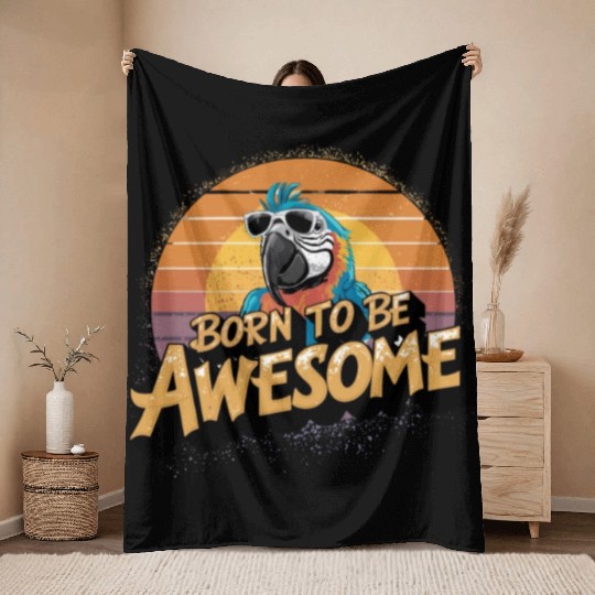 Macaw Parrot for a Bird Lover Animal Lover Throw Blankets