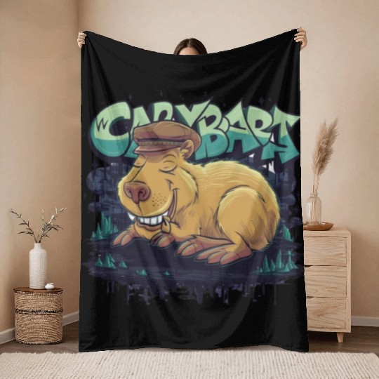 I Need a Napybara Capybara Throw Blankets