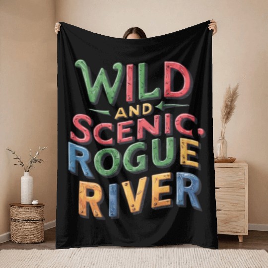 Wild and Scenic: Rogue River Throw Blankets