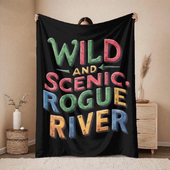 Wild and Scenic: Rogue River Throw Blankets