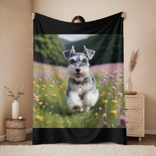 Schnauzer main photo Throw Blankets