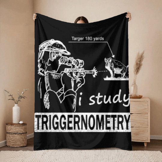 Funny Wild Boar Hunting Wild Hog Hunter Throw Blankets