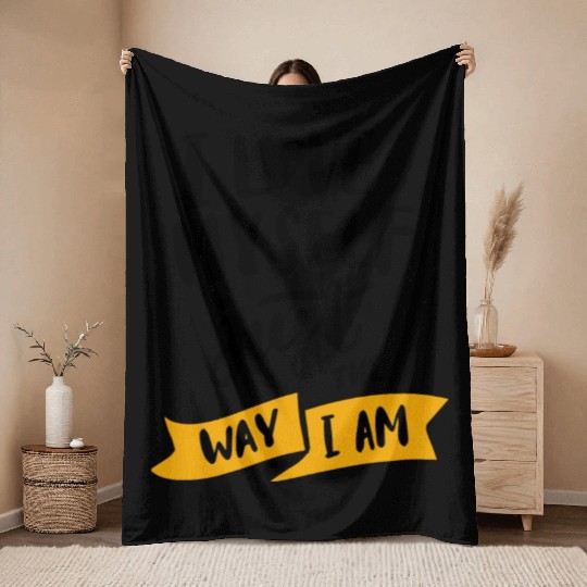I love myself just the way iam Throw Blankets