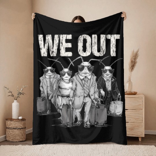 Cicada We Out Brood Emergence Throw Blankets