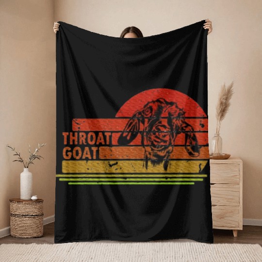 Throat Goat Goat Lover Gift Throw Blankets