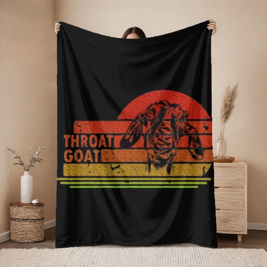 Throat Goat Goat Lover Gift Throw Blankets