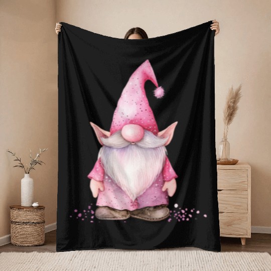 Pink Sparkle Gnome Clipart Images, Girly clipart, Throw Blankets