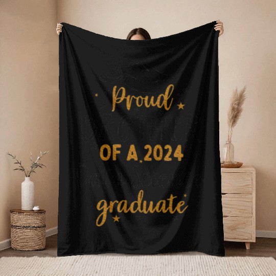 Brother of a 2024 Data Science Graduate Throw Blankets