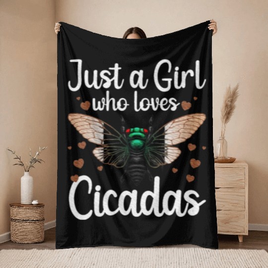 Cicadas Art Insect Lover Cicada Throw Blankets