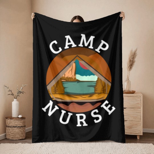 Summer Camp Nurse Women Throw Blankets